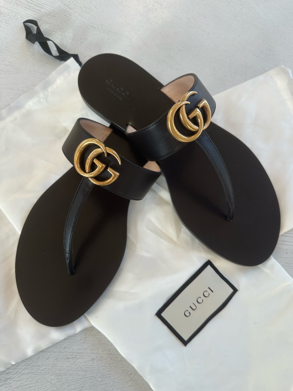 NEW Gucci Black Sandals EU39.5